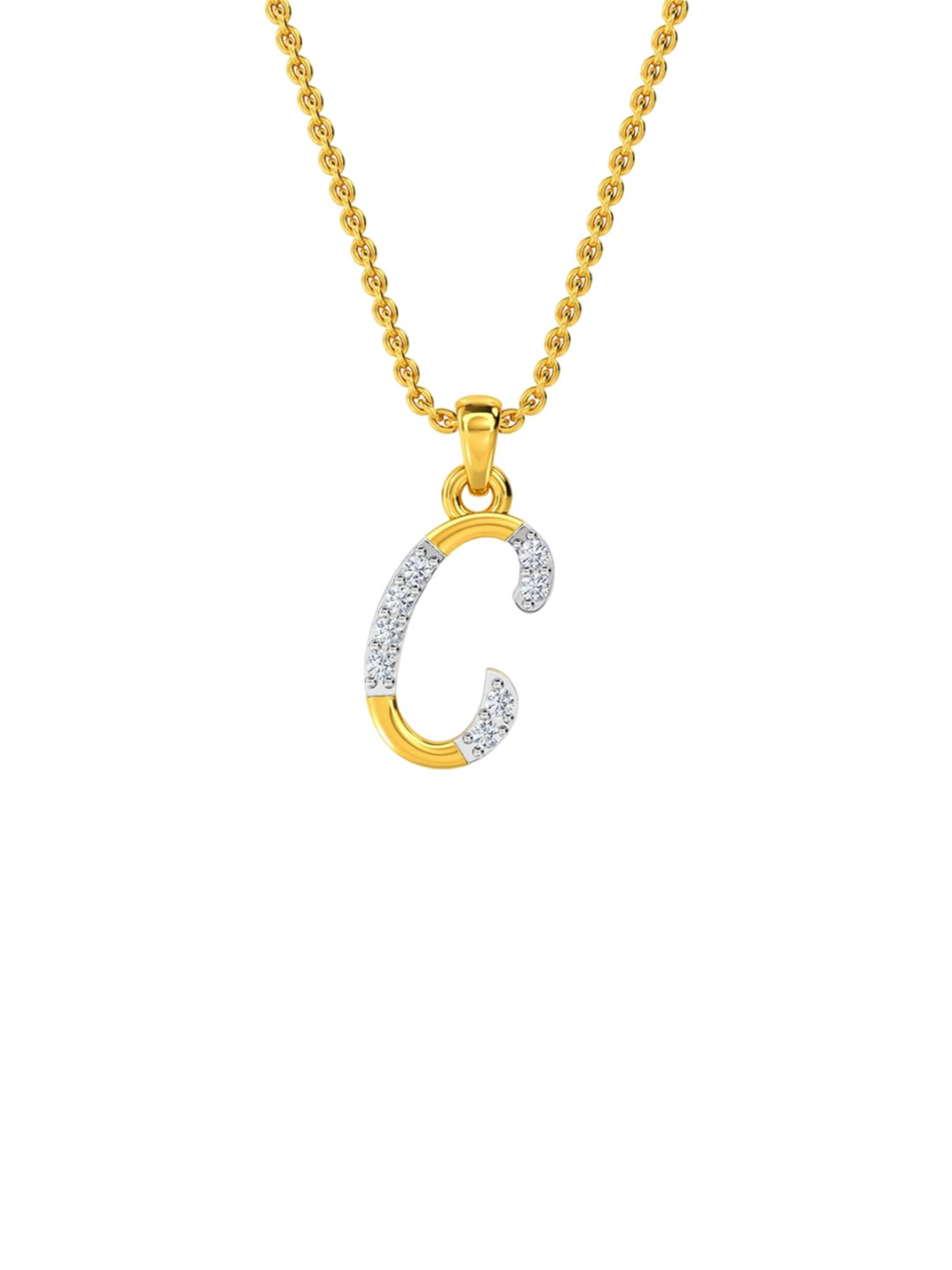 

KISNA DIAMOND AND GOLD JEWELLERY Women 18KT Yellow Gold Diamond Pendent 0.06 carat