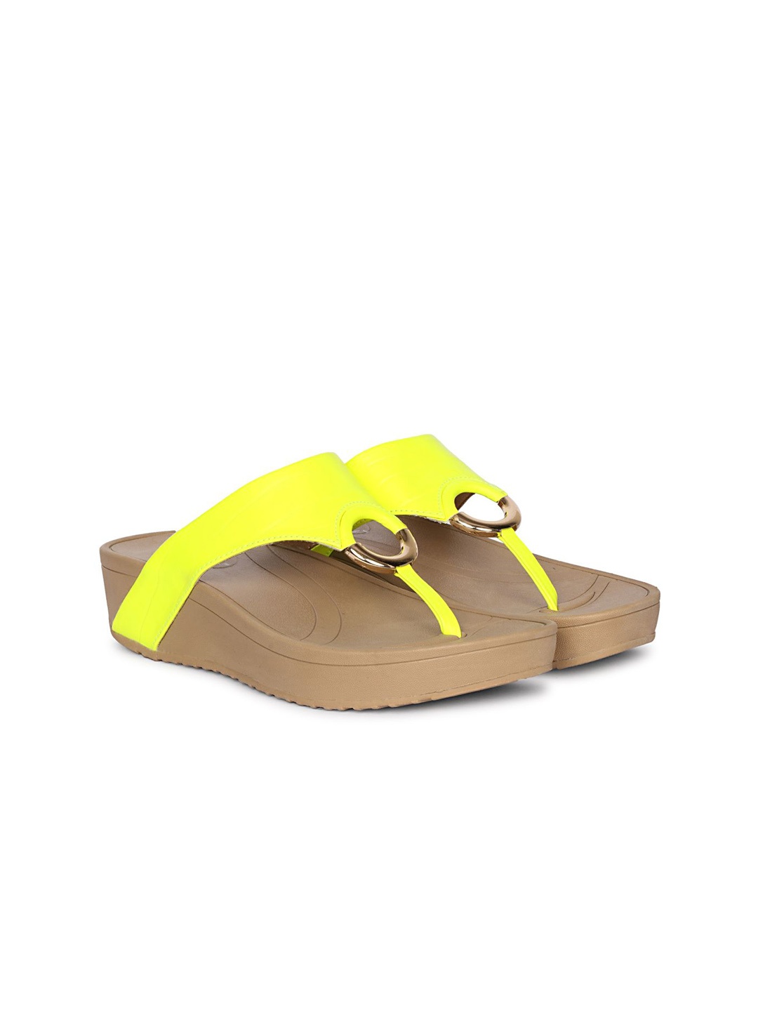 

DressBerry Women T-Strap Flats, Lime green