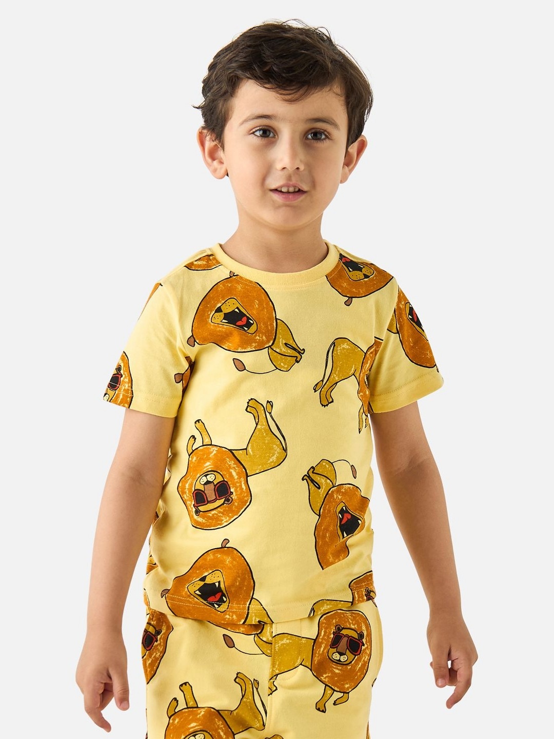 

Juniors by Babyshop Boys Conversational Printed Round Neck Cotton T-shirt, Yellow