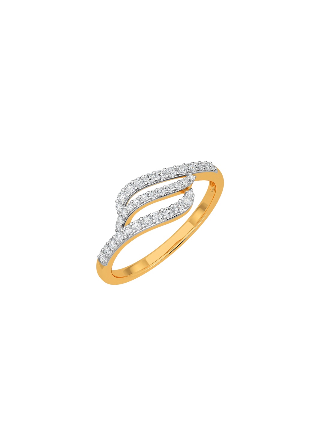 

KISNA DIAMOND AND GOLD JEWELLERY Women 18KT Gold & Diamond Finger Ring 0.23CT 1.63Gm, Yellow