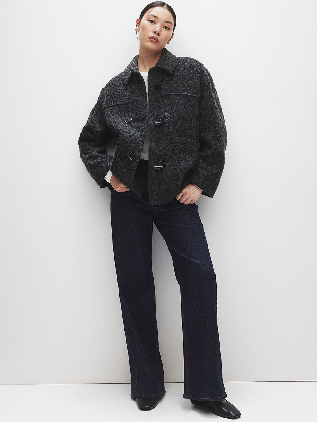 

H&M Duffle Jacket, Grey