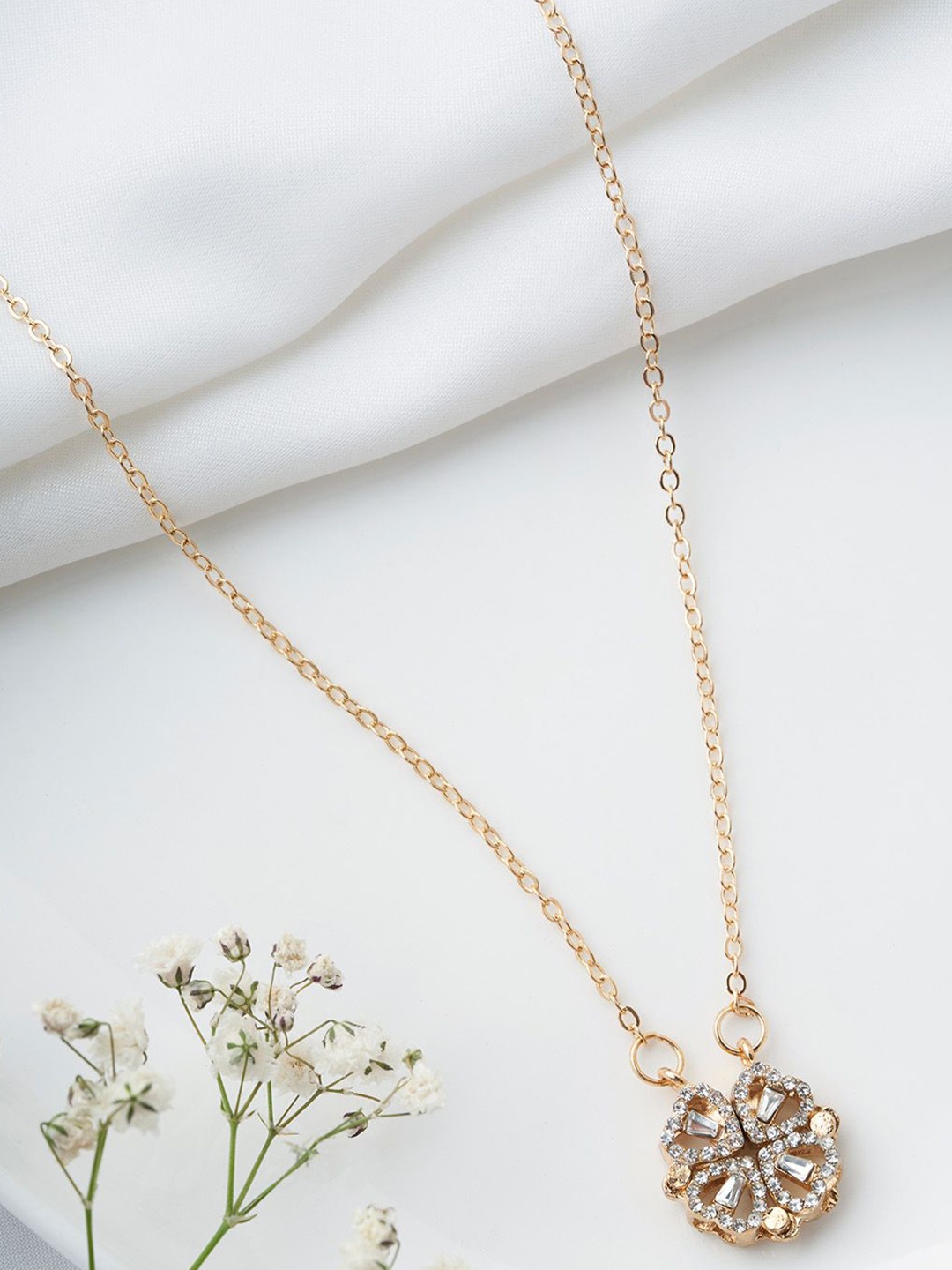 

JOKER & WITCH Roxanne Gold-Plated Rhinestone Stone Studded Necklace