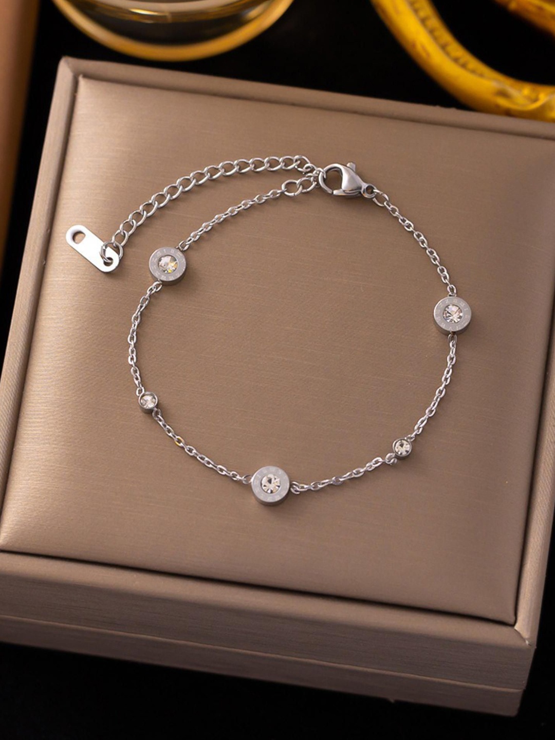 

MYKI Silver-Plated Stainless Steel Wraparound Bracelet