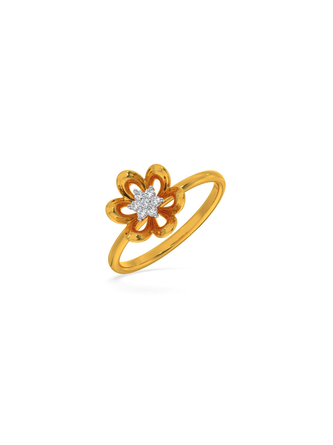 

KISNA DIAMOND AND GOLD JEWELLERY 18KT Finger Ring Diamond 0.06 CT & 2.1 gm, Yellow