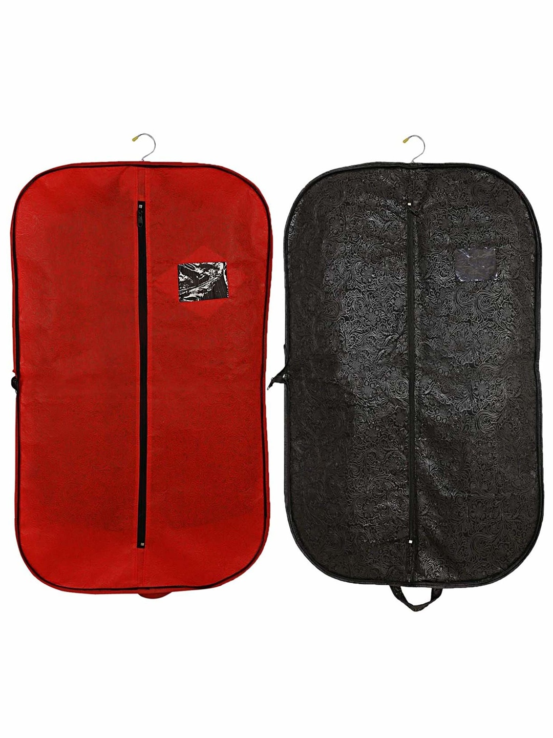

Kuber Industries Red & Black 2 Pieces Men's Blazer Cover Suit Organisers
