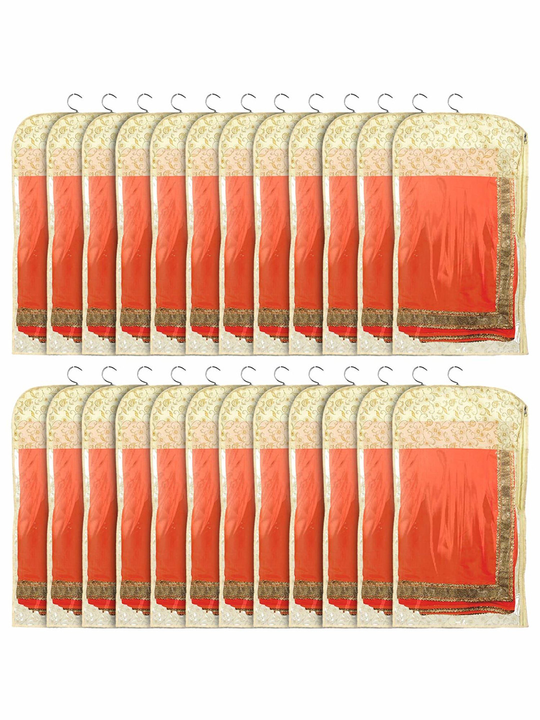 

Kuber Industries Gold-Toned 24 Pieces Hanging Saree Organiser