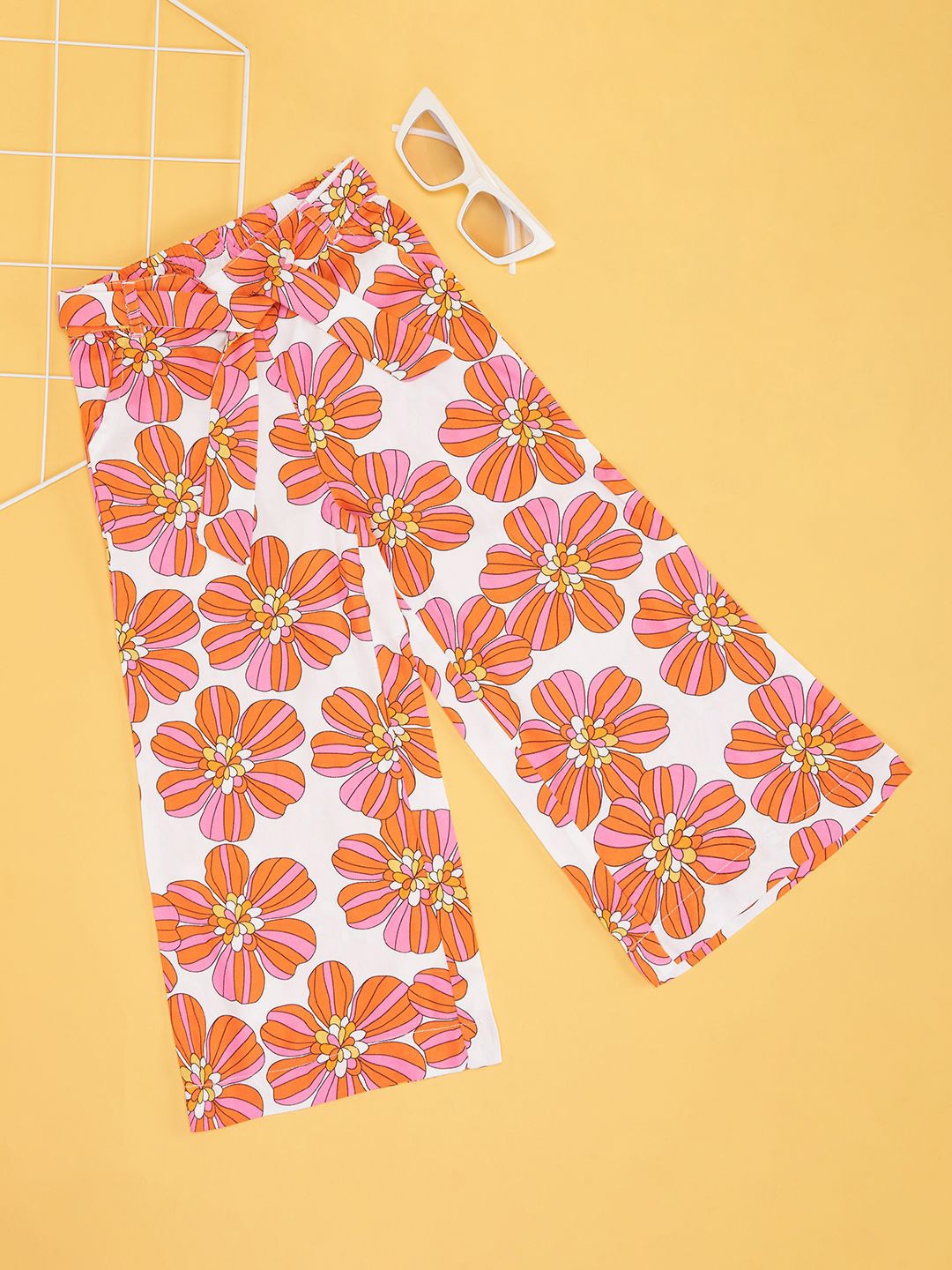 

Pantaloons Junior Girls Floral Printed Flared Trousers, White