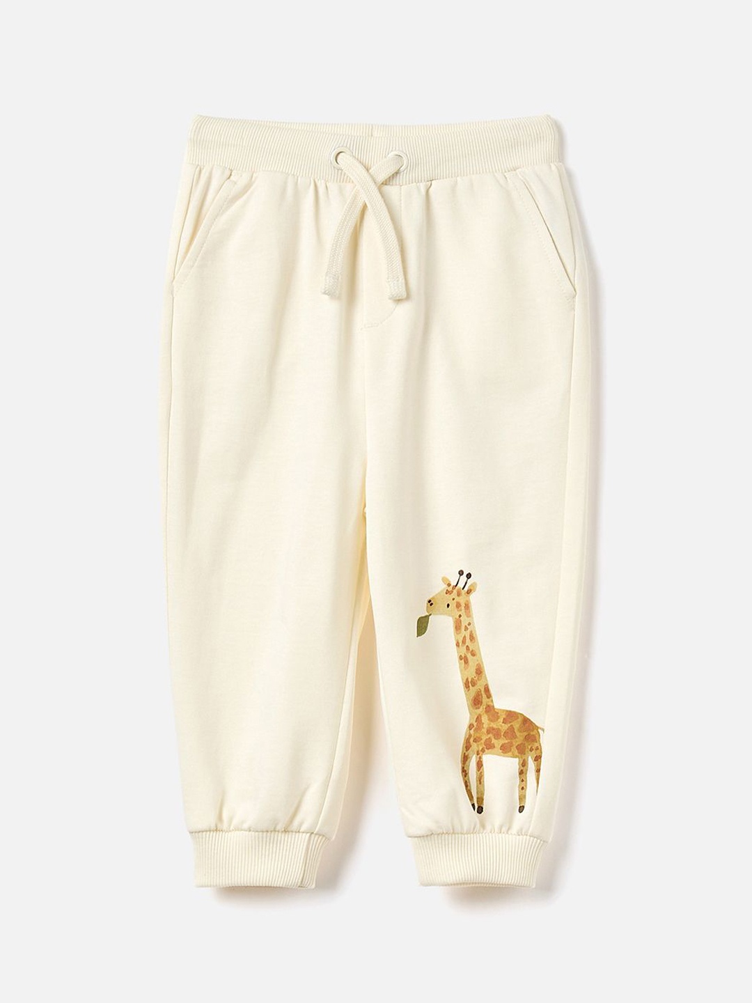 

Juniors by Babyshop Boys Cotton Regular Fit Slim Fit Mid Rise Joggers, White