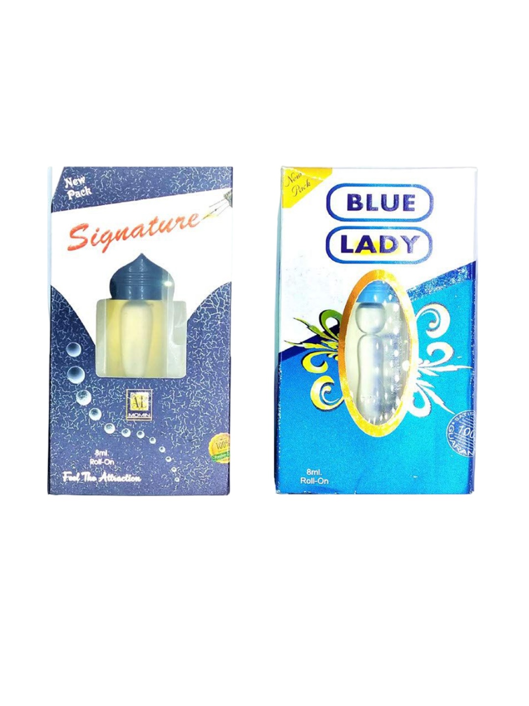 

RAVIOUR LIFESTYLE Set Of 2 Blue Lady & Signature Attar - 8ml Each, Transparent