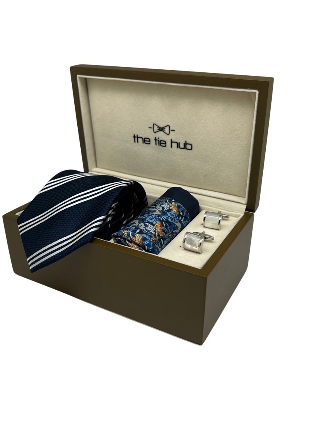 

The Tie Hub Men Accessory Gift Set, Navy blue