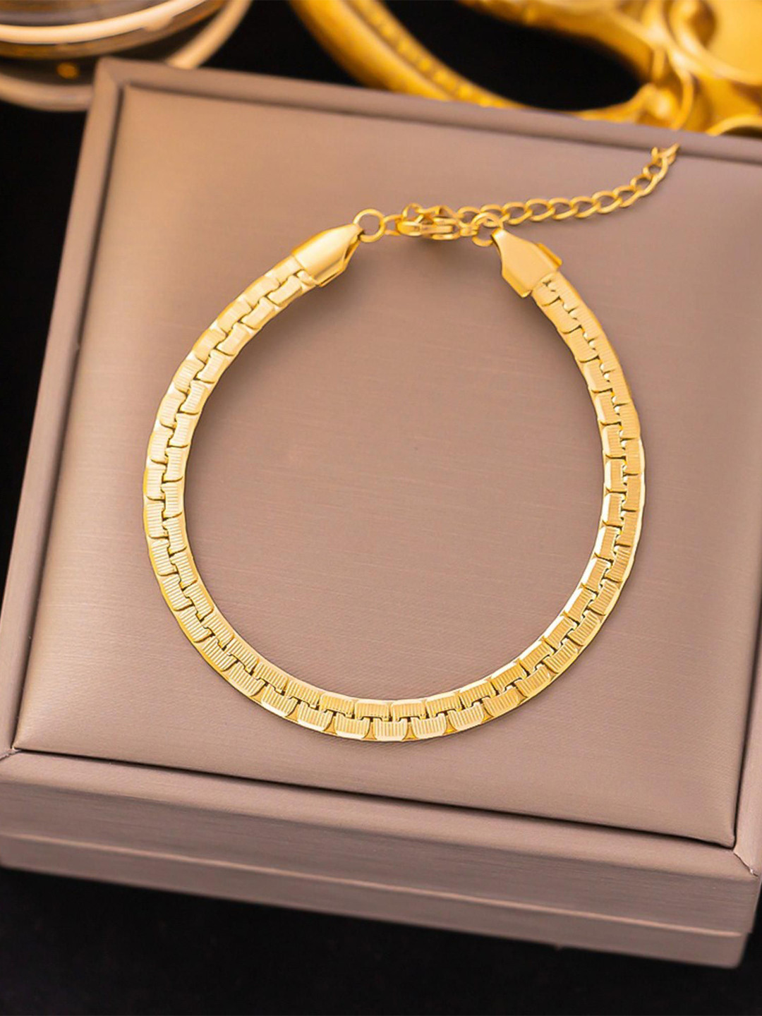 

MYKI Stainless Steel Gold-Plated Wraparound Bracelet