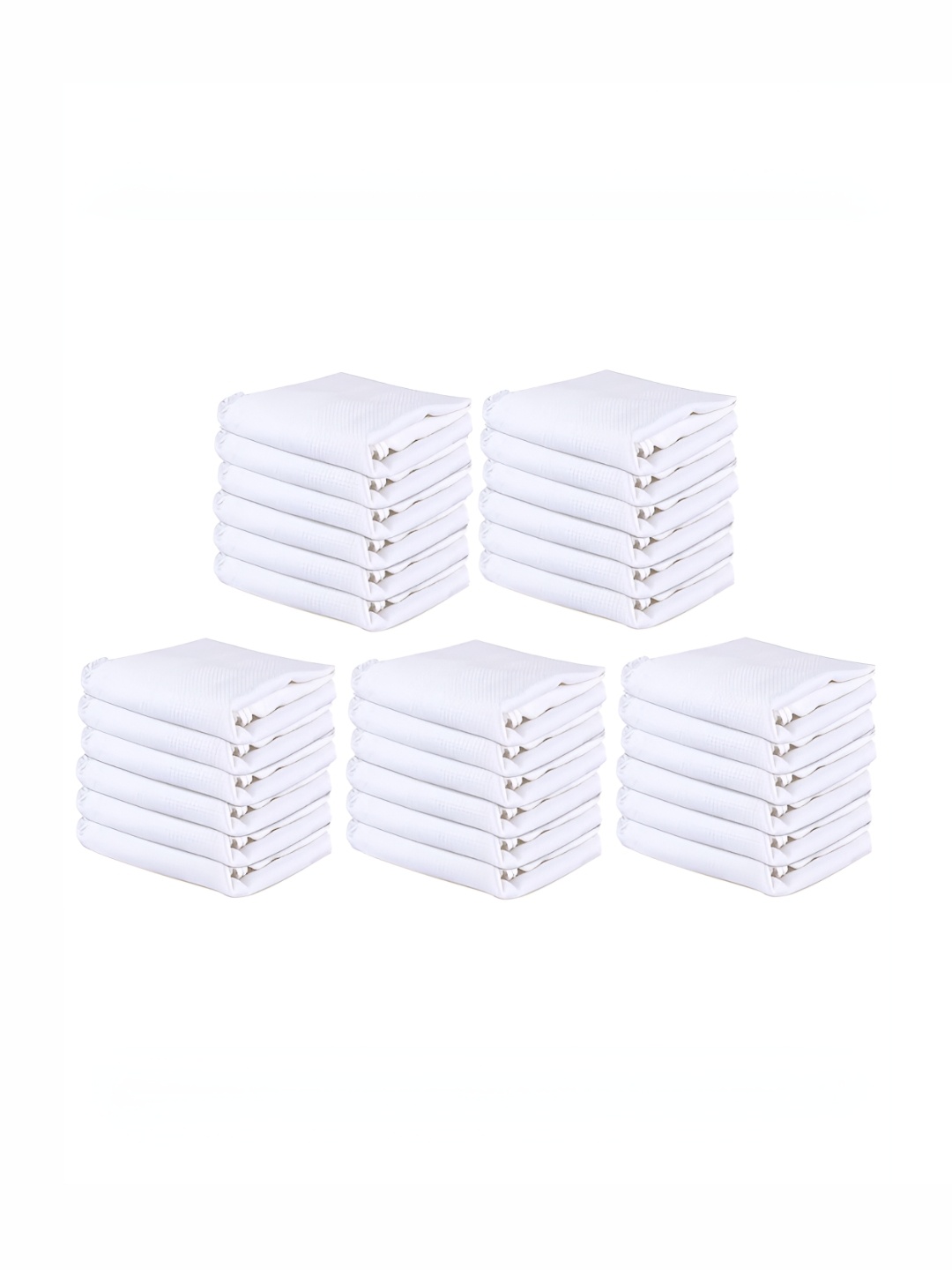 

Kuber Industries White 30 Pieces Cotton Table Napkins