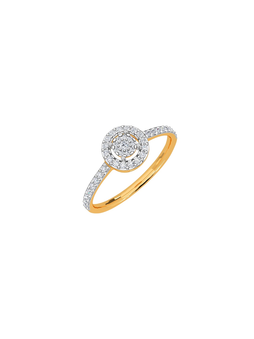 

KISNA DIAMOND AND GOLD JEWELLERY Women 18KT Finger Ring Diamond 0.25 CT, Yellow