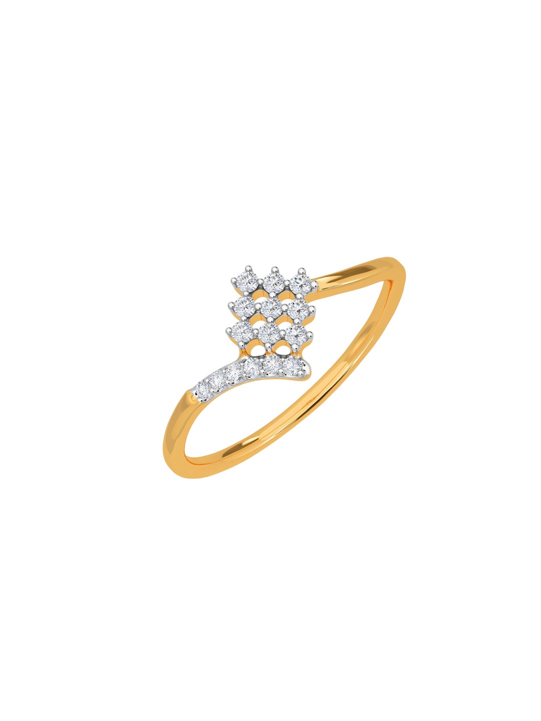 

KISNA DIAMOND AND GOLD JEWELLERY 18KT Finger Ring Diamond 0.12g, Yellow