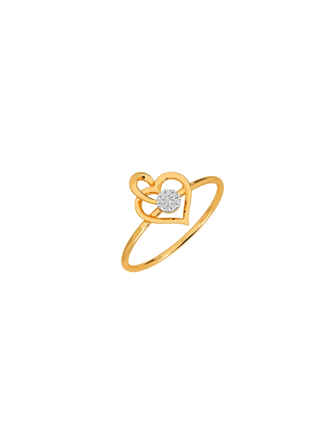 

KISNA DIAMOND AND GOLD JEWELLERY 18KT The Trend Love Finger Ring Diamond 0.7 gm