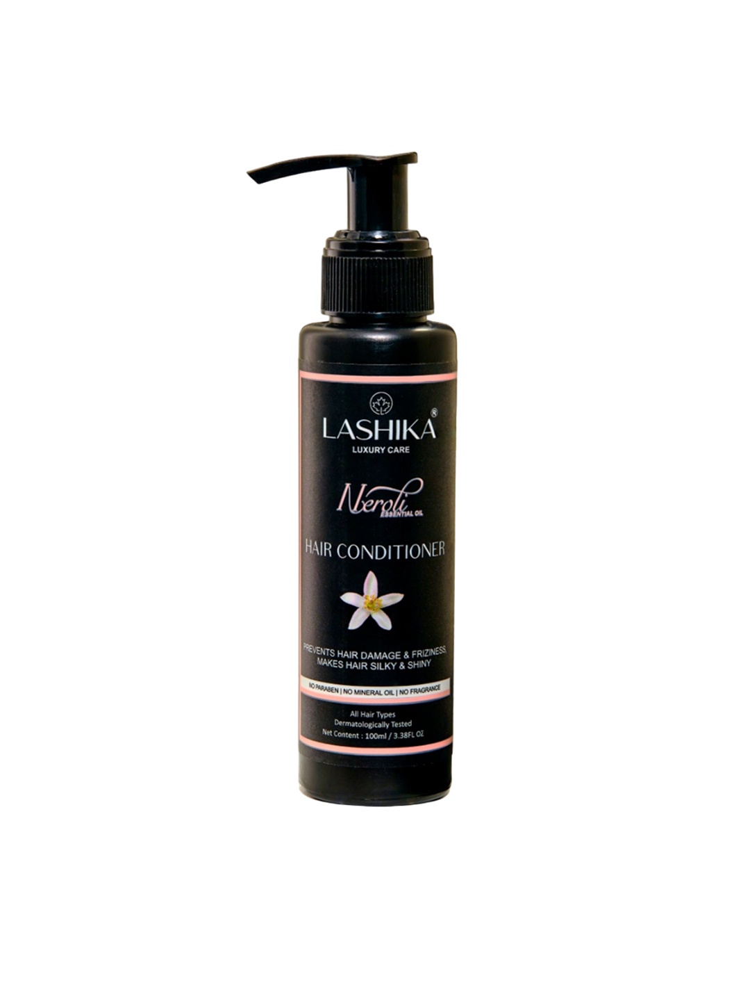 

LASHIKA Neroli Essential Oil Hair Conditioner For Frizz Control - 100ml, Black