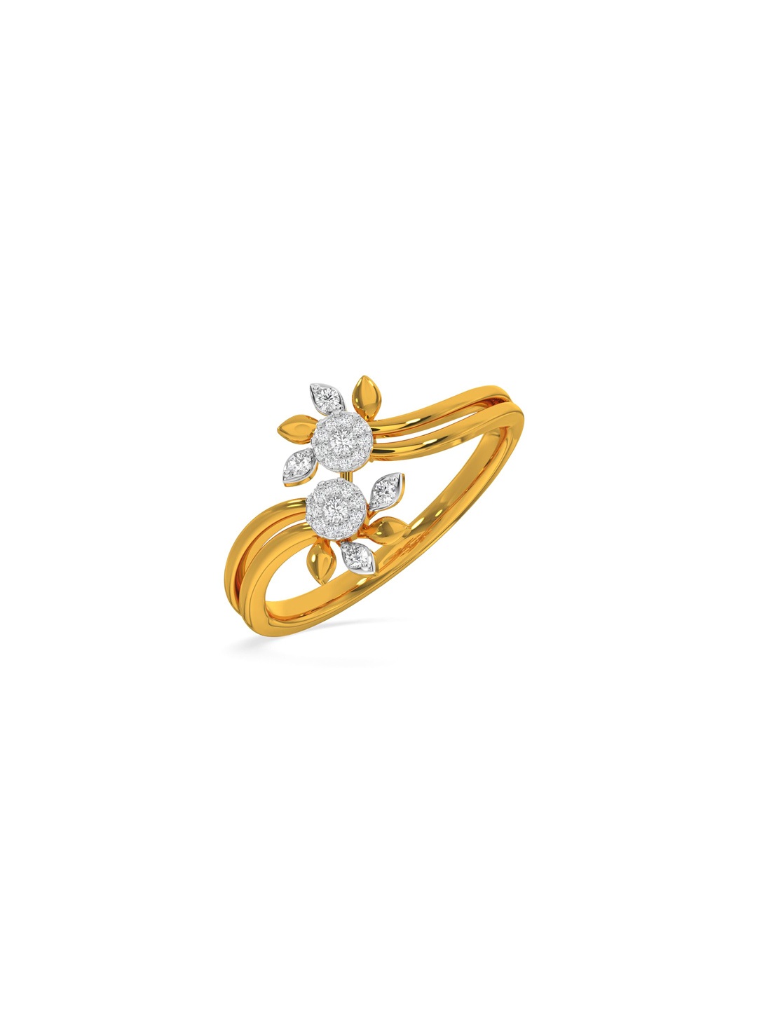 

KISNA DIAMOND AND GOLD JEWELLERY 18KT Finger Ring Diamond 0.11 CT, Yellow