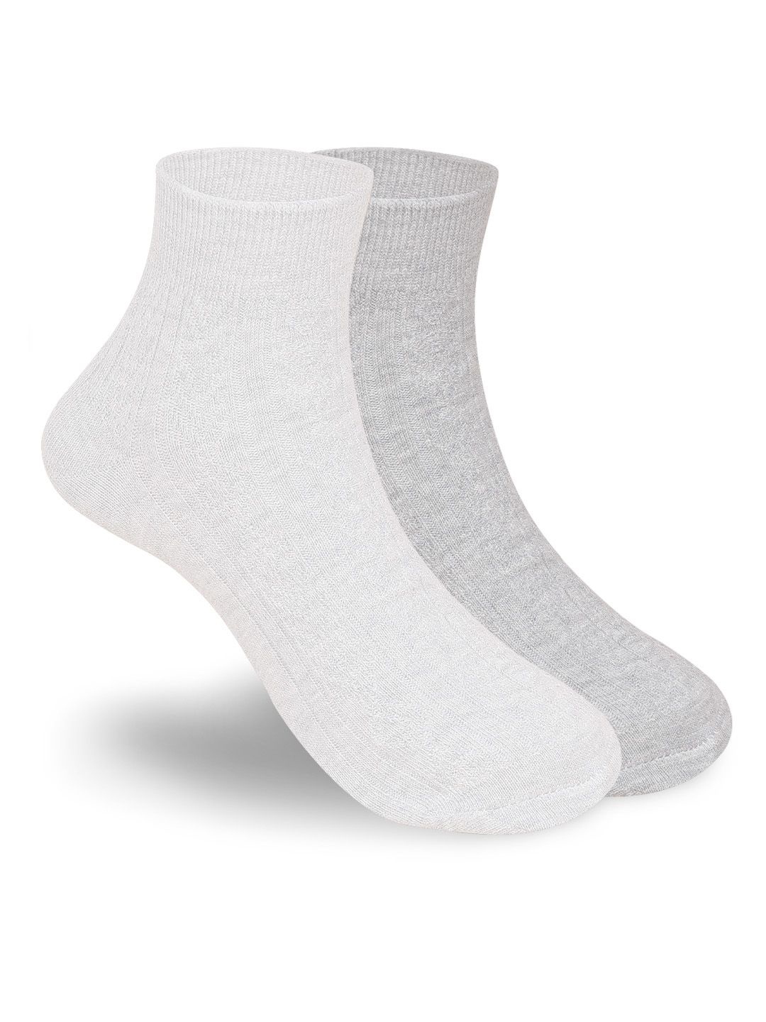 

FOOTPRINTS Women Pack Of 2 Ankle-Length Socks, Grey