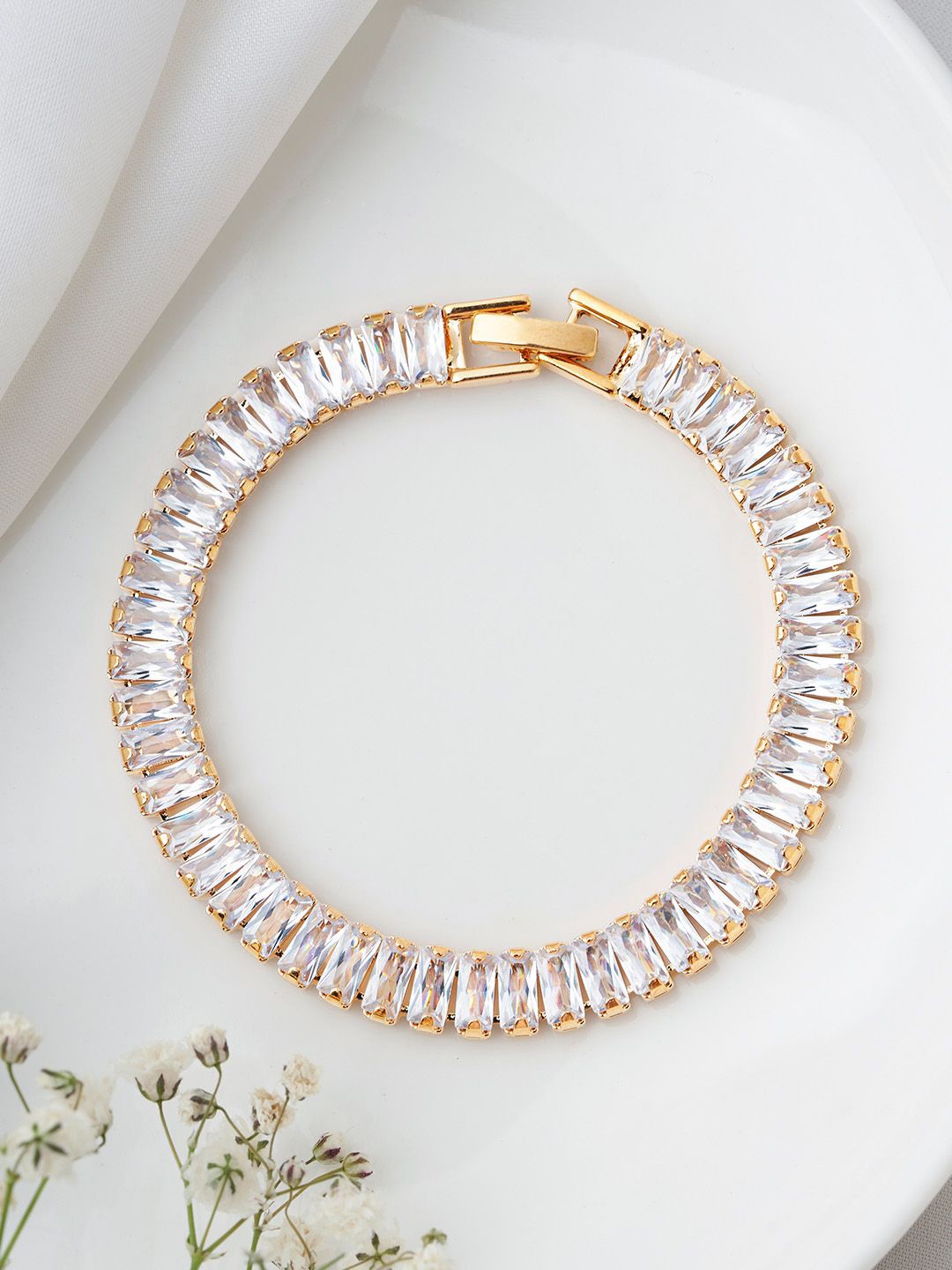 

JOKER & WITCH Gold-Plated Stone Studded Corral Haze Wraparound Bracelet