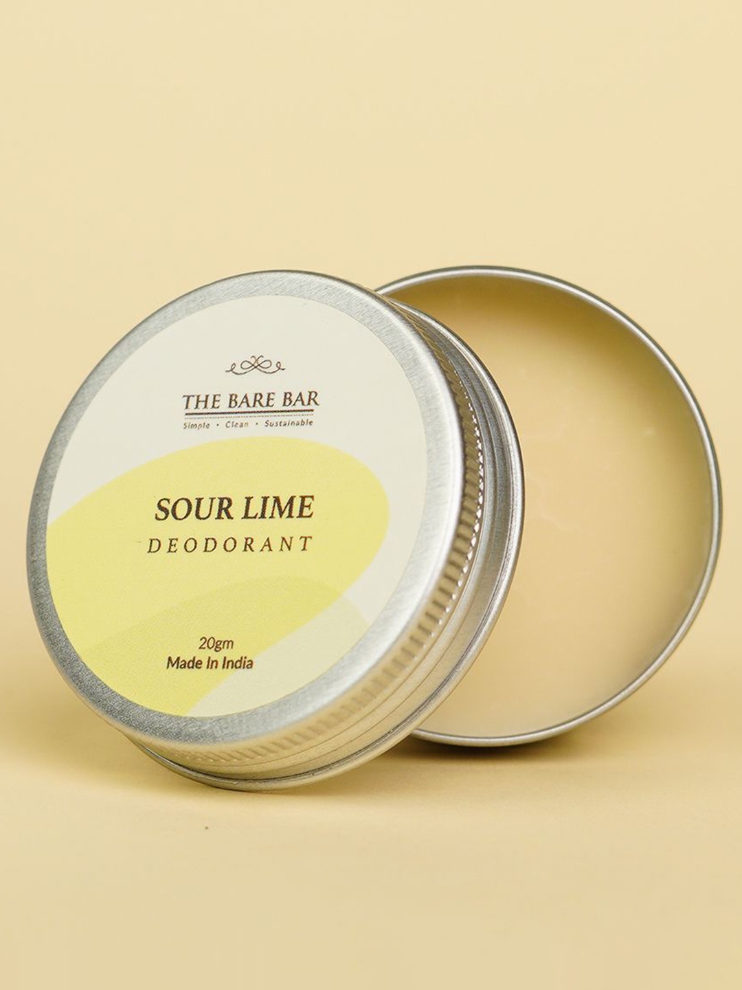 

The Bare Bar Sour Lime Deodorant- 20 g, Cream