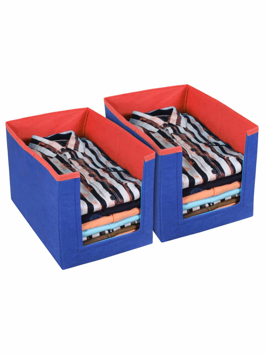 

Kuber Industries Blue 2 Pieces Shirt Stacker Organisers