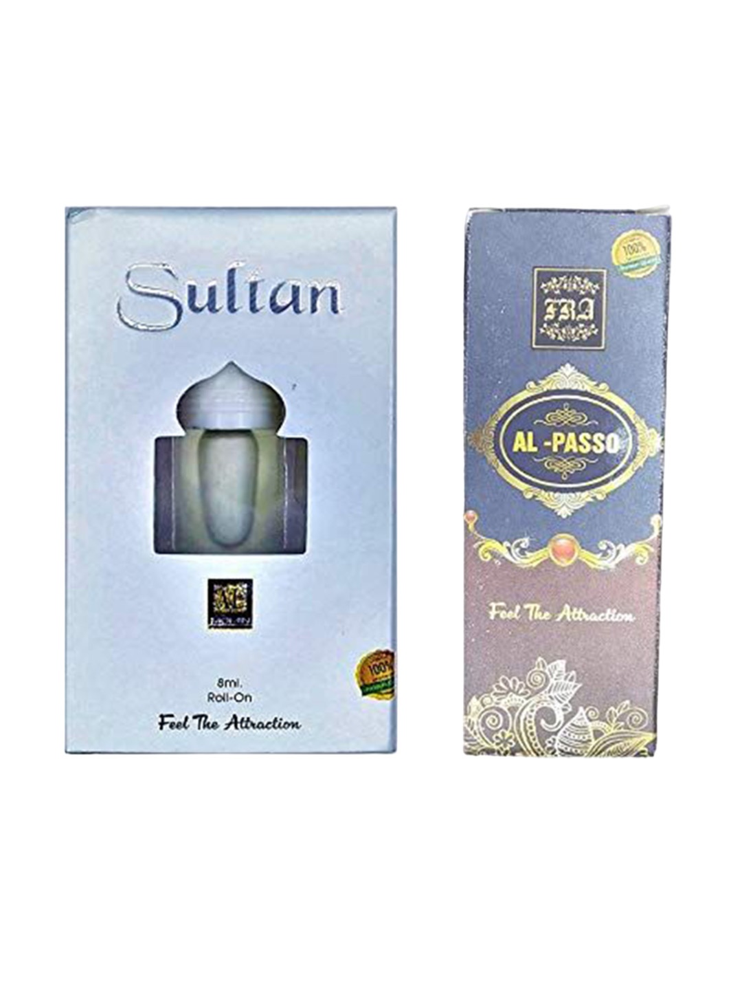 

RAVIOUR LIFESTYLE Set Of 2 Sultan & Al Passo Attar - 8 ml Each, Transparent