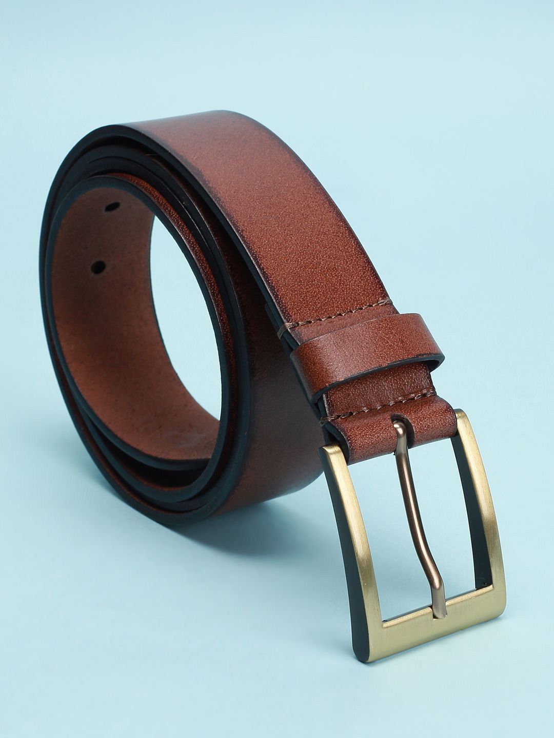 

Allen Solly Men Textured Leather Belt, Brown