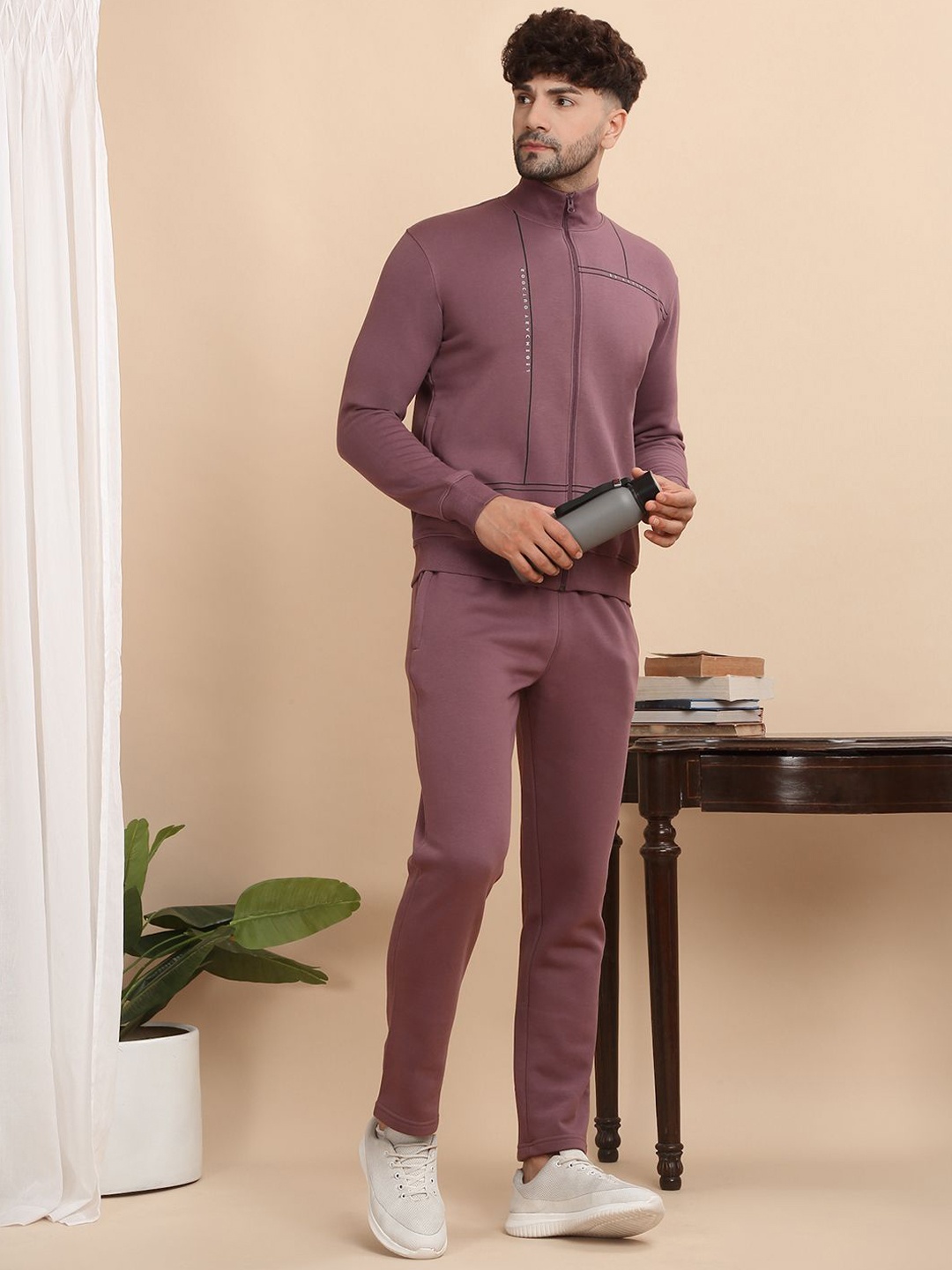 

Sweet Dreams Men Graphic Printed Cotton Long Sleeves Tracksuits, Purple