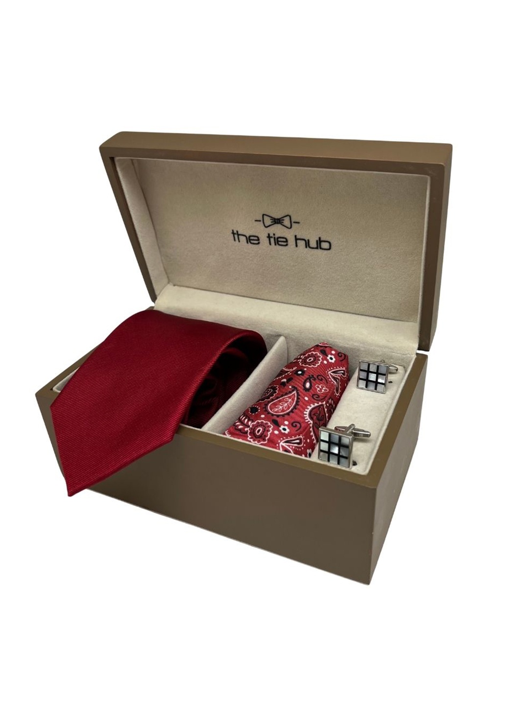 

The Tie Hub Men Accessory Gift Set, Silver