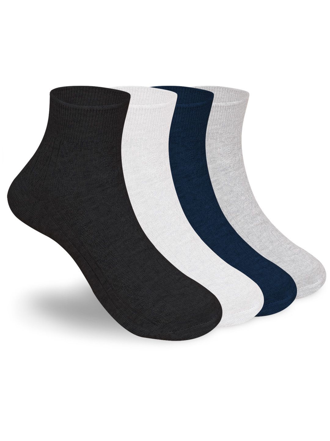 

FOOTPRINTS Women Pack Of 4 Ankle-Length Socks, Black