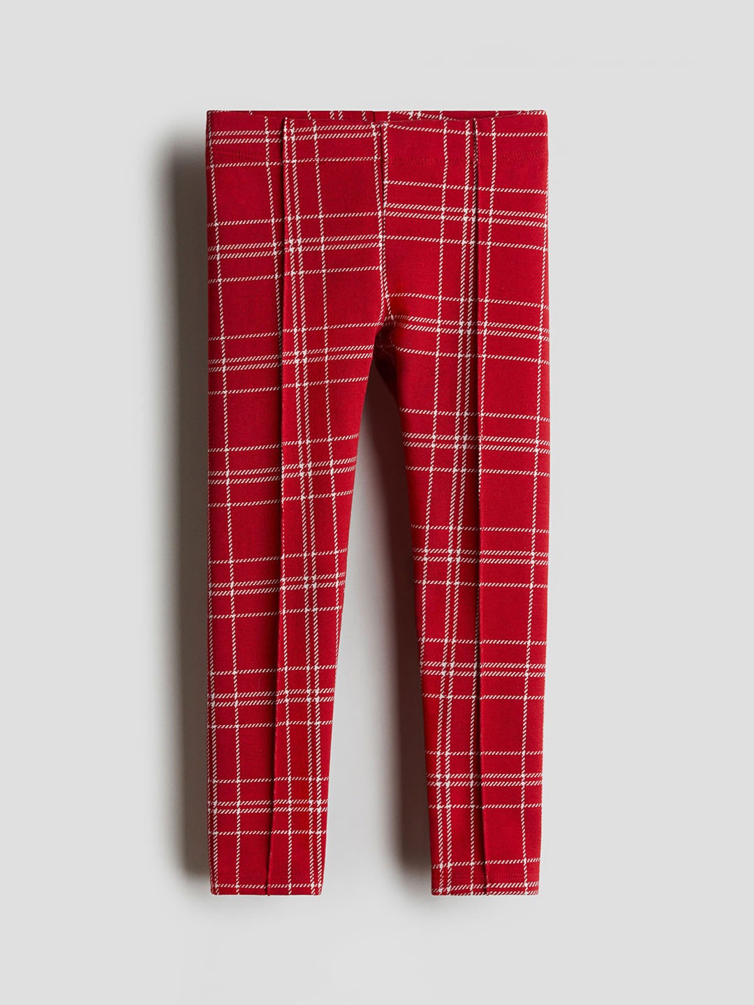 

H&M Girls Checked Leggings, Red