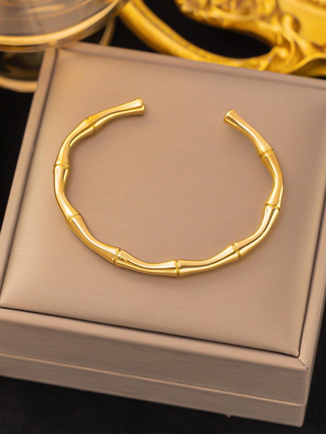 

MYKI Gold-Plated Stainless Steel Kada Bracelet
