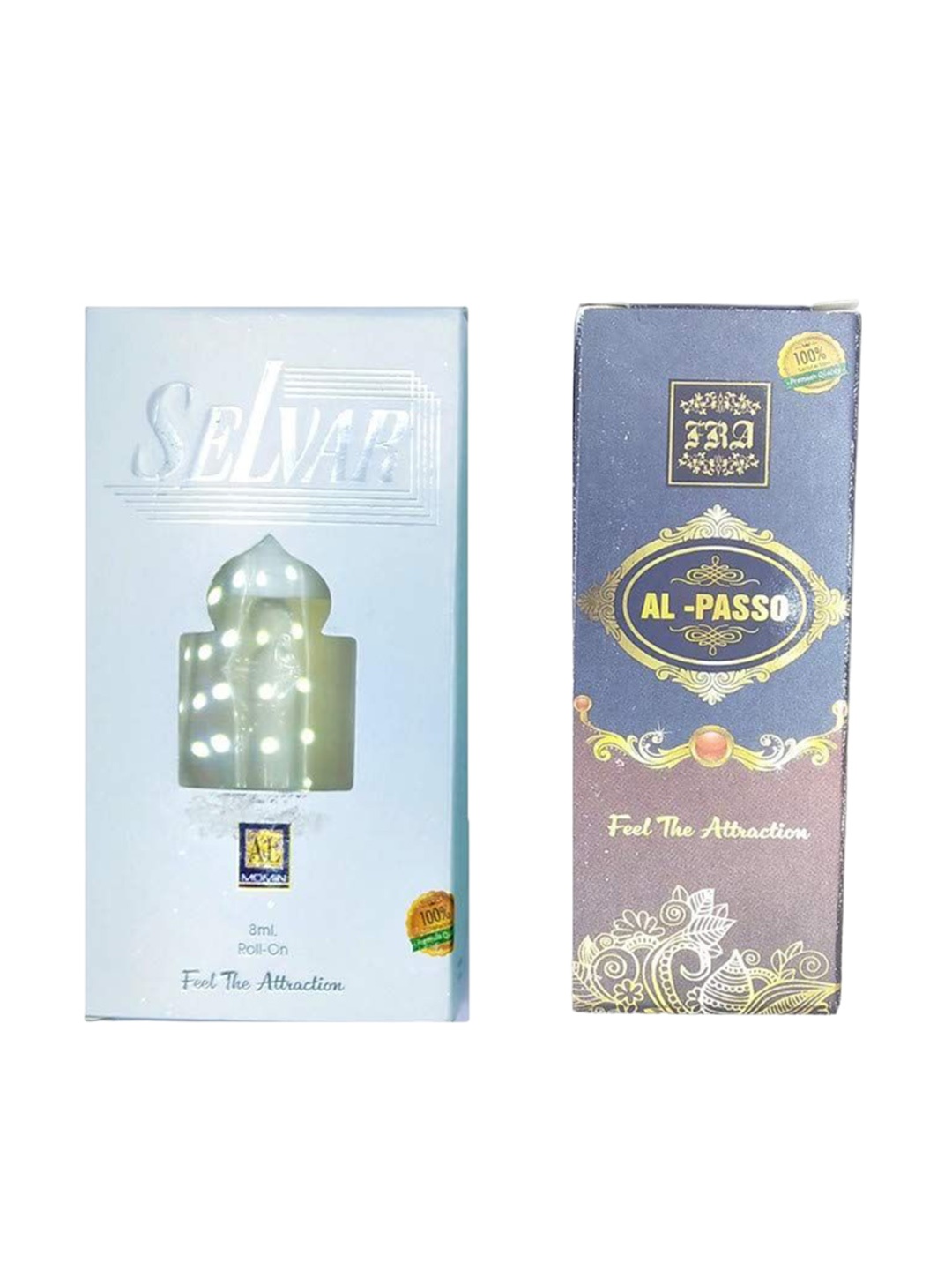 

RAVIOUR LIFESTYLE Feel The Attraction Set Of 2 AL Passo & Selvar Attar - 8ml Each, Transparent