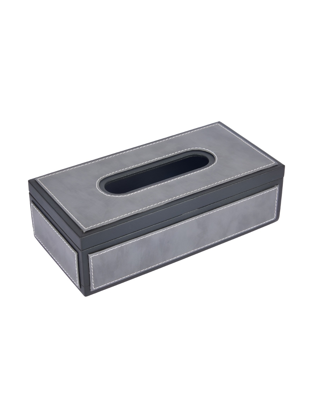 

Premsons Grey & Black Leather Tissue Holder