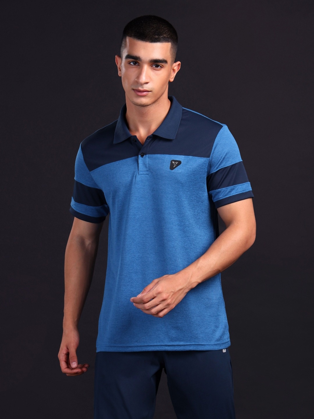 

Technosport Men Polo Collar Anti Static Slim Fit T-shirt, Blue