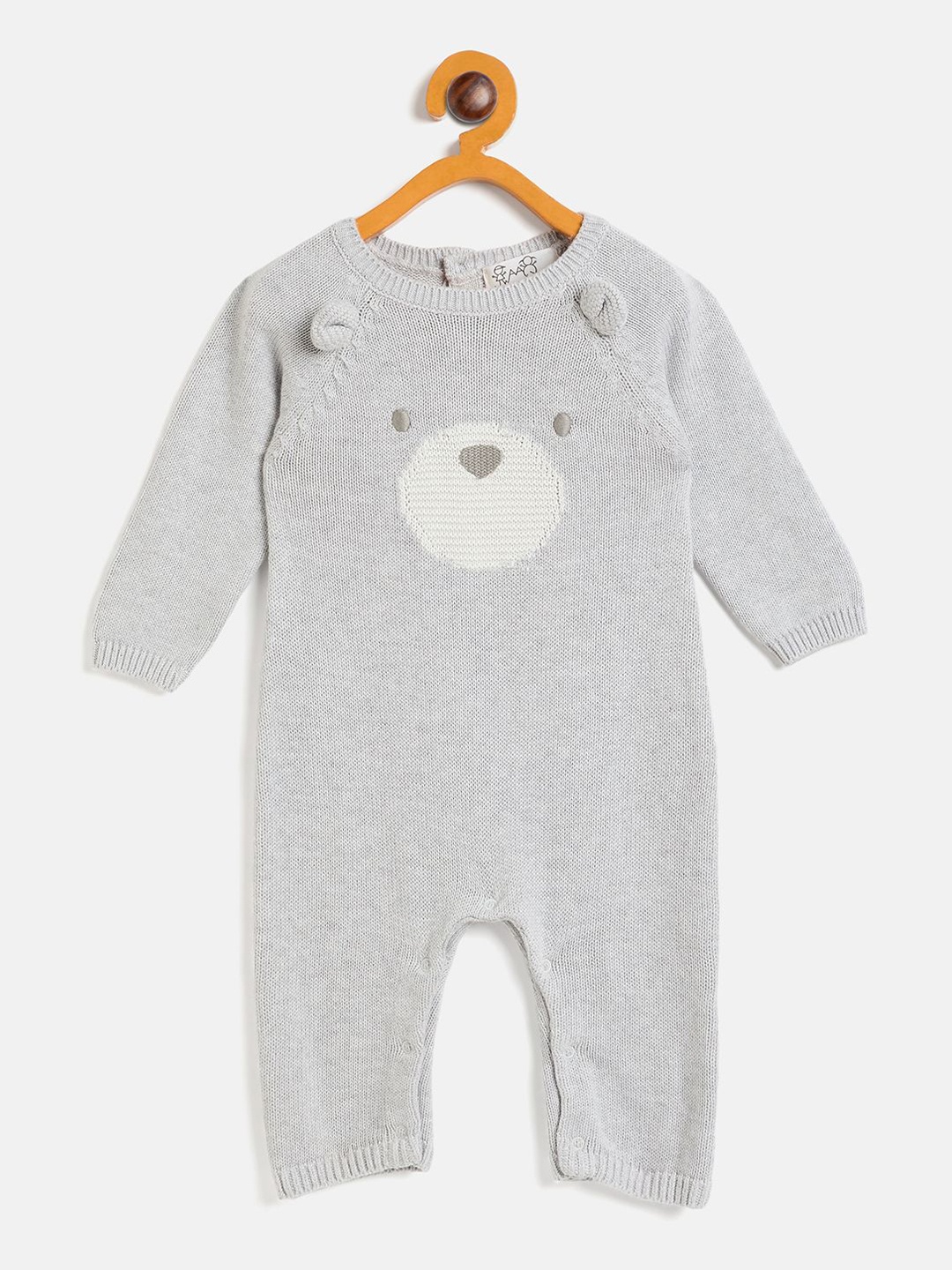 

JWAAQ Kids Printed Cotton Rompers, Grey