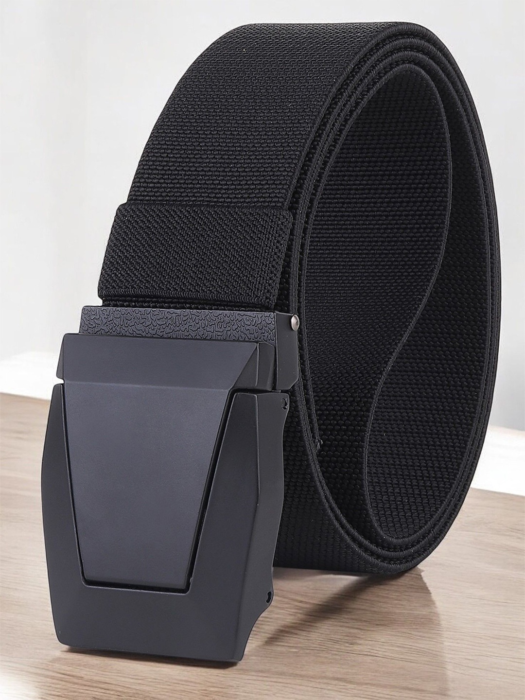 

INVICTUS Men Textured Belt Slider Buckle, Black