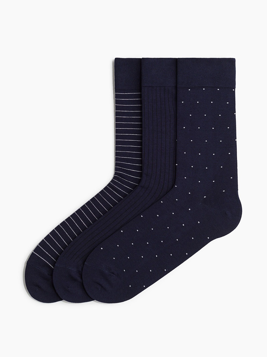 

H&M Fine-Knit Socks, Navy blue