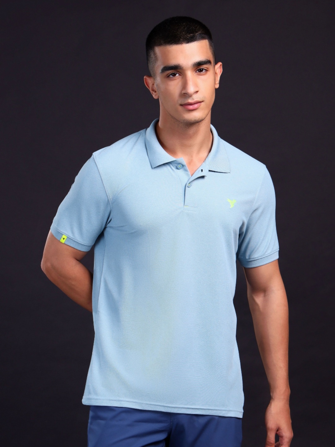

Technosport Men Polo Collar Anti Static Slim Fit T-shirt, Blue