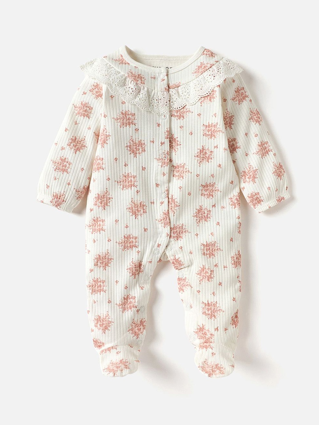 

Juniors by Babyshop Girls Printed Sleepsuit, Cream