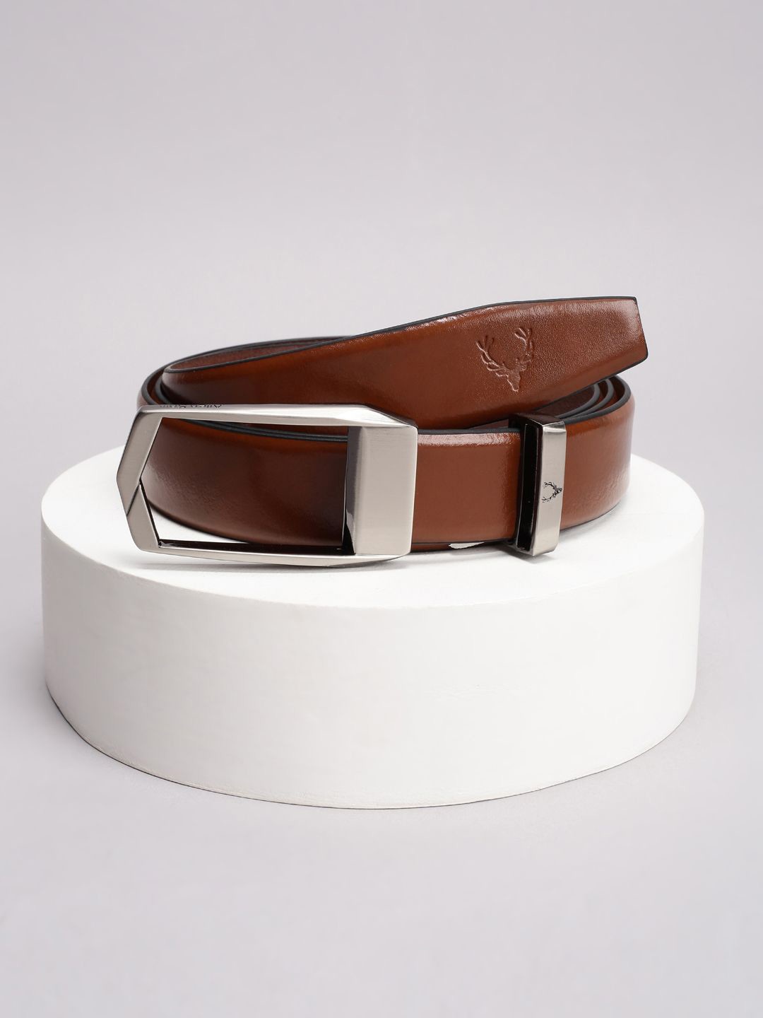 

Allen Solly Men Leather Formal Belt, Brown