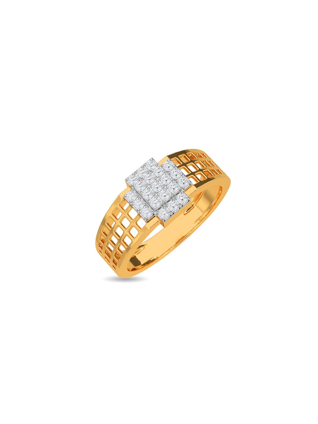 

KISNA DIAMOND AND GOLD JEWELLERY Men 18KT Finger Ring Diamond 0.29 carat