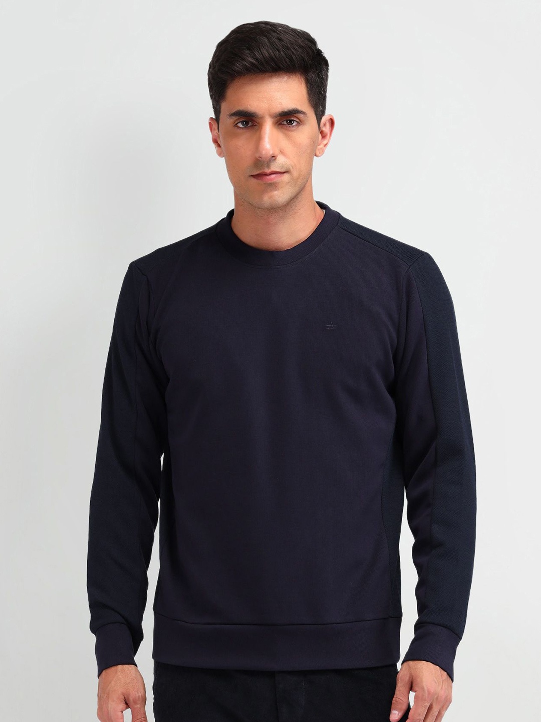 

Arrow Men Cotton Long Sleeves Round Neck Sweatshirt, Blue