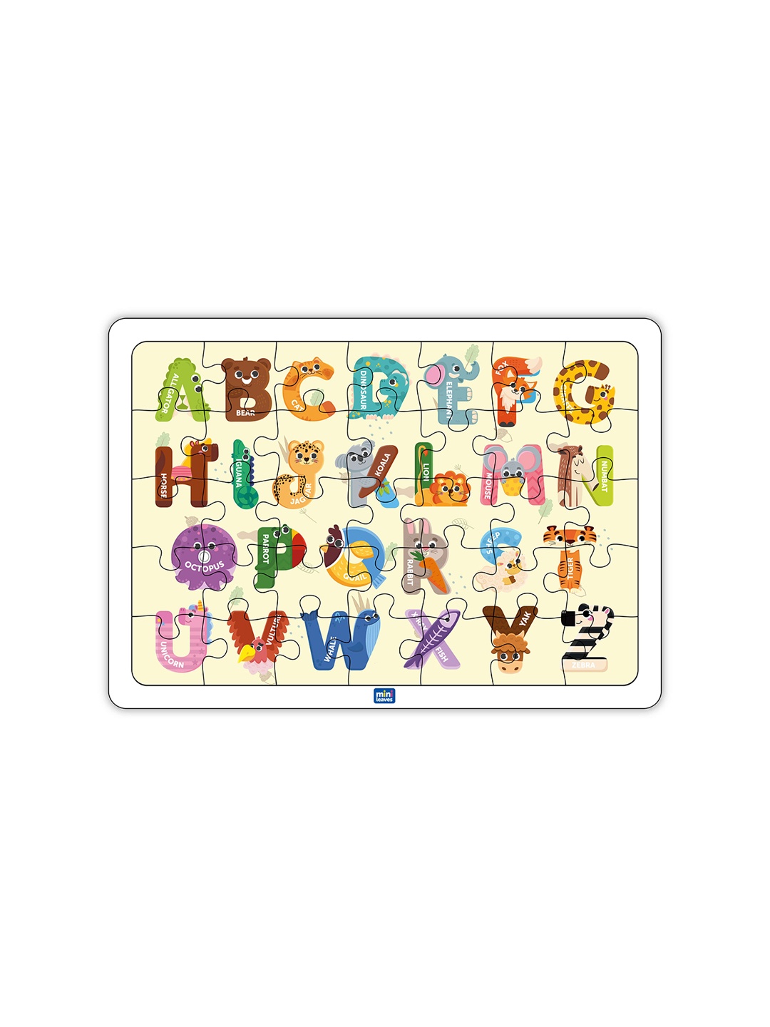 

Mini Leaves Alphabet Toy Toy Learning and Development Toys, Cream