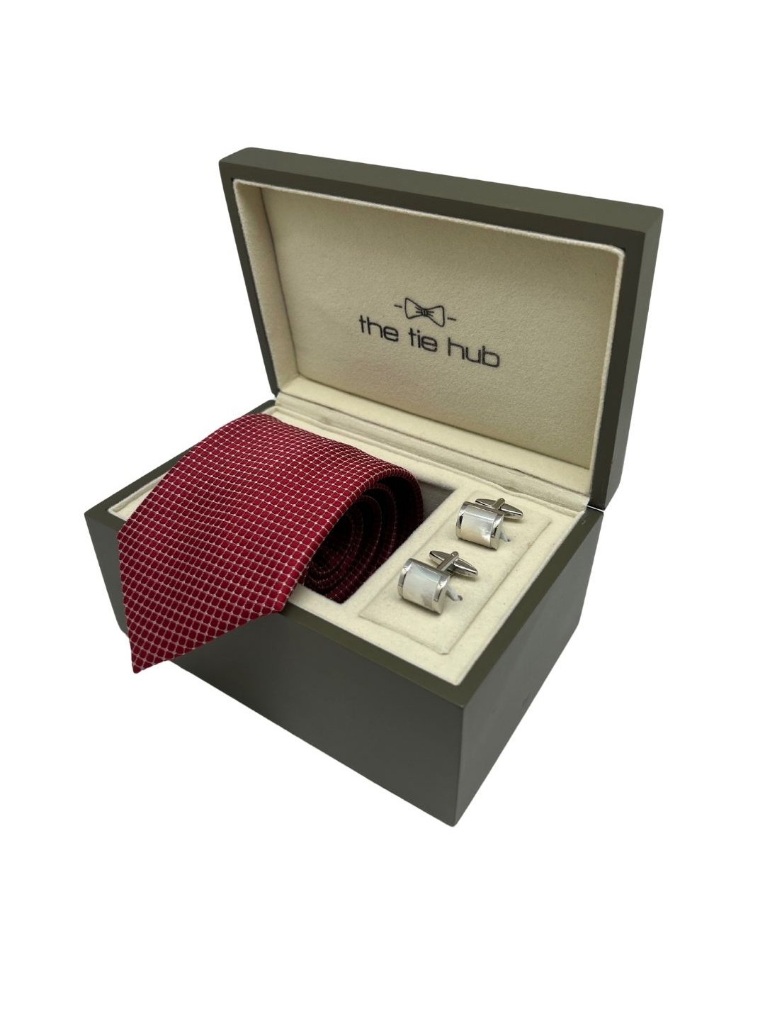 

The Tie Hub Men Accessory Gift Set, Red