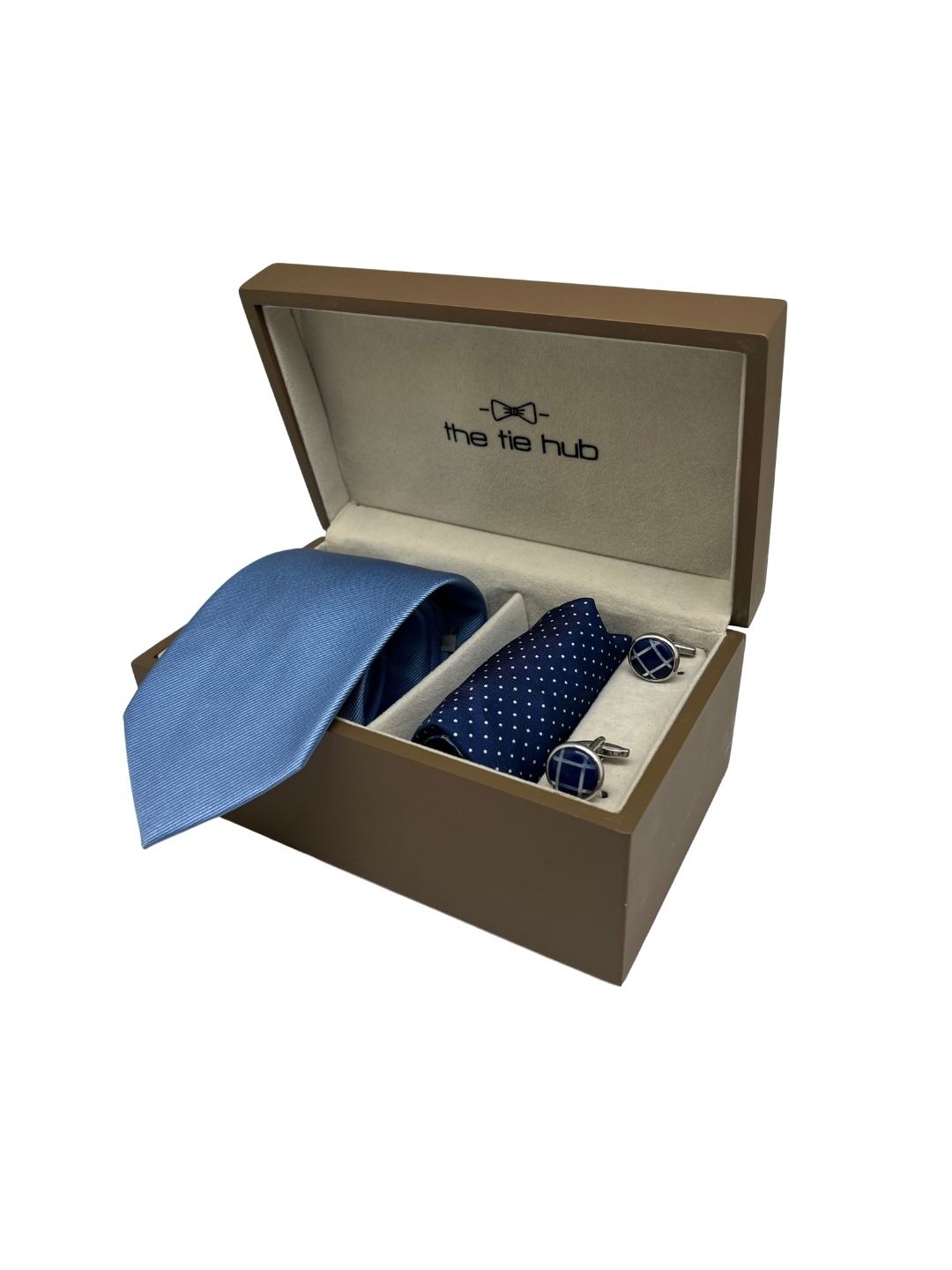 

The Tie Hub Men Accessory Gift Set of, Silver