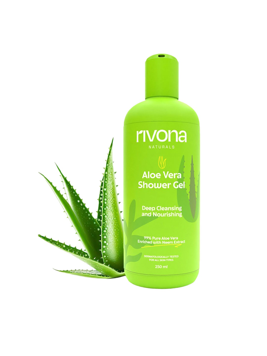 

Rivona Naturals Deep Cleansing & Nourishing Aloe Vera Shower Gel - 250 ml, Green