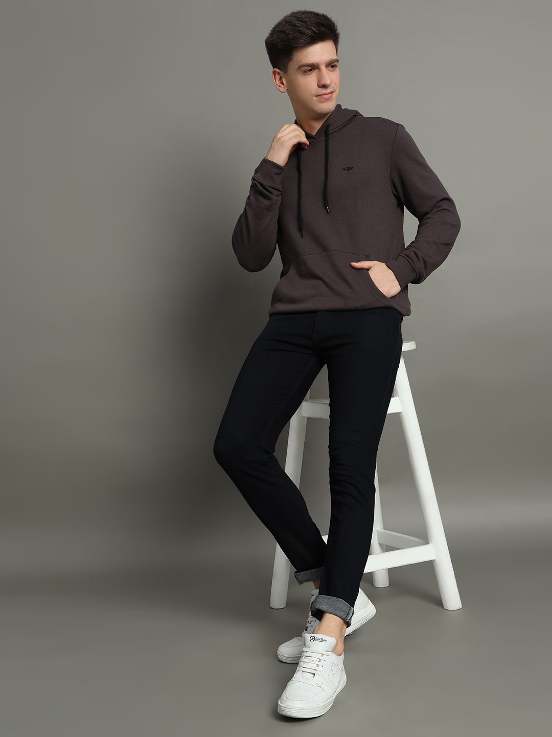 

GET GOLF Men Hooded Sweatshirt, Charcoal