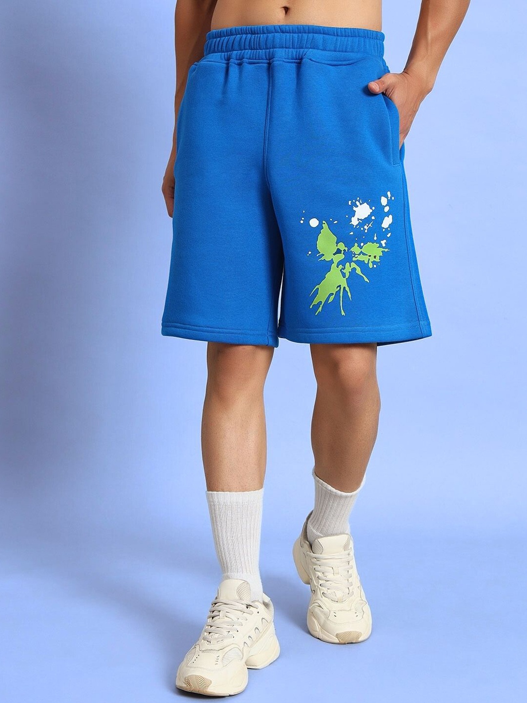 

WEARDUDS Men Printed Regular Shorts, Blue