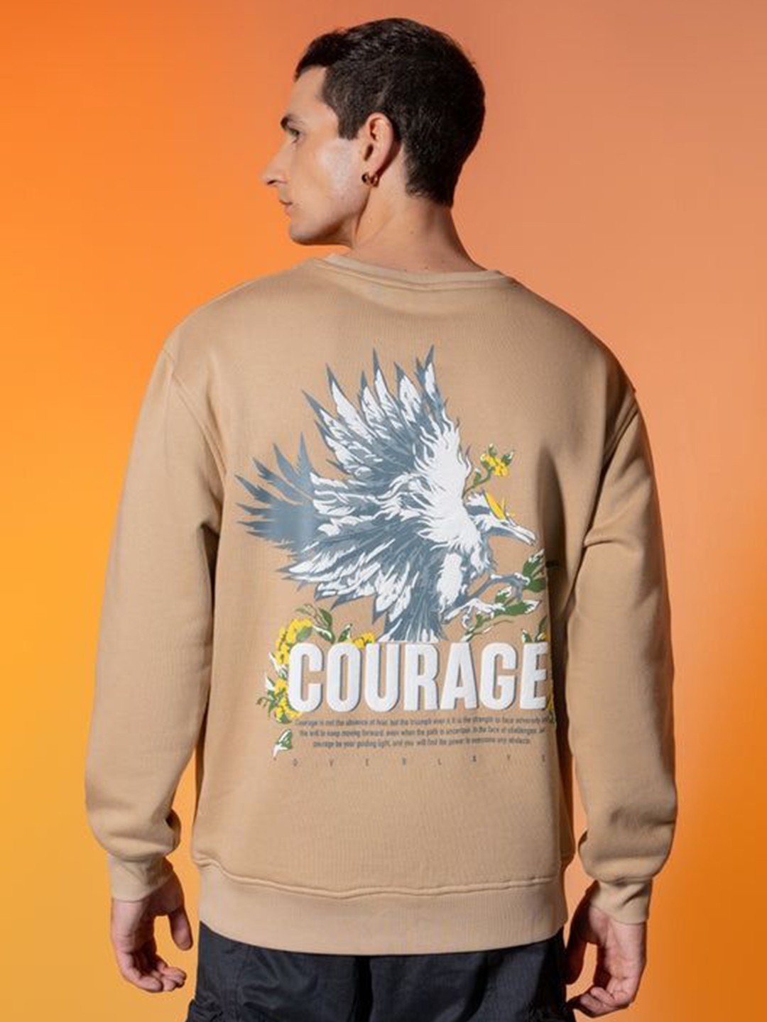 

Overlays Men Graphic Printed Round Neck Sweatshirt, Nude